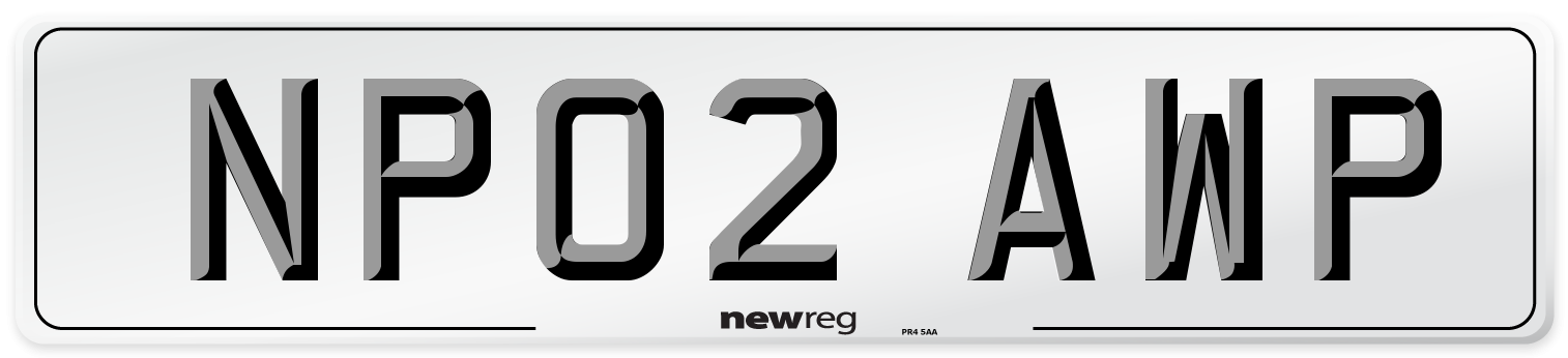 NP02 AWP Number Plate from New Reg